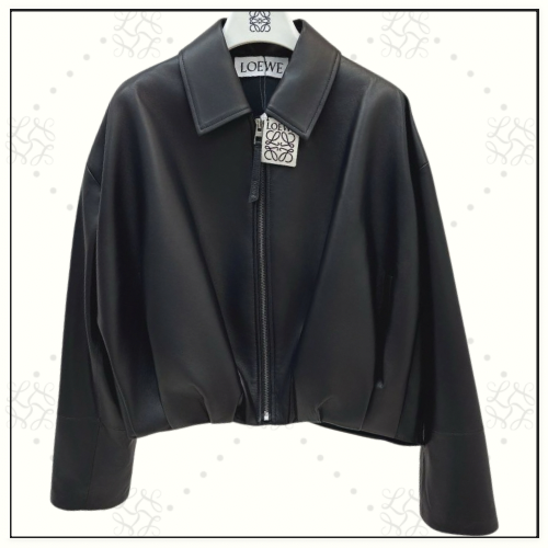 DRAPED LEATHER JACKET