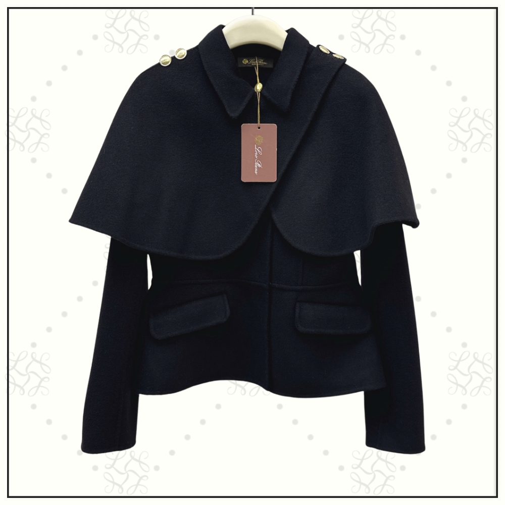 WOOL TRECH COAT WITH REMOVABLE CAPE