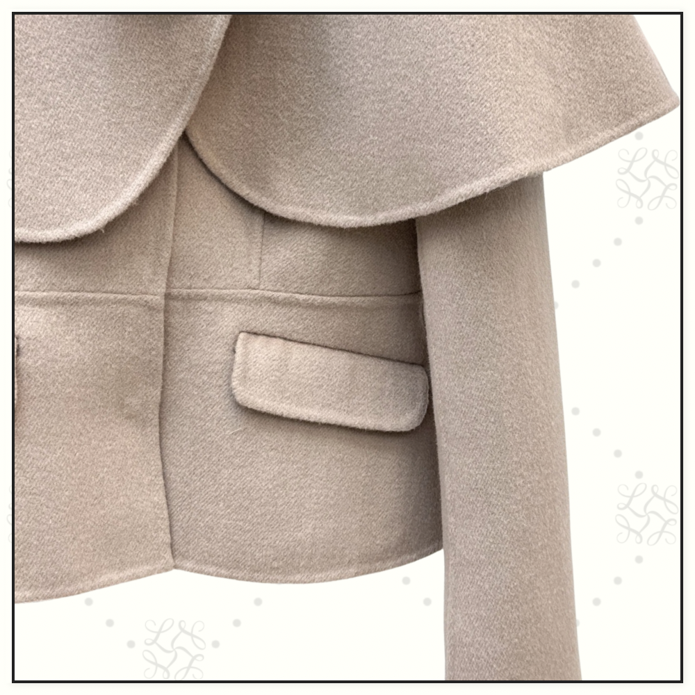 WOOL TRECH COAT WITH REMOVABLE CAPE