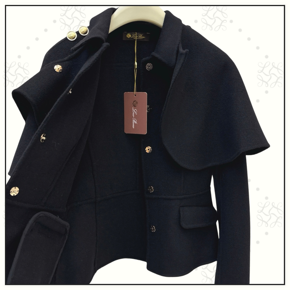 WOOL TRECH COAT WITH REMOVABLE CAPE