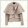 WOOL TRECH COAT WITH REMOVABLE CAPE