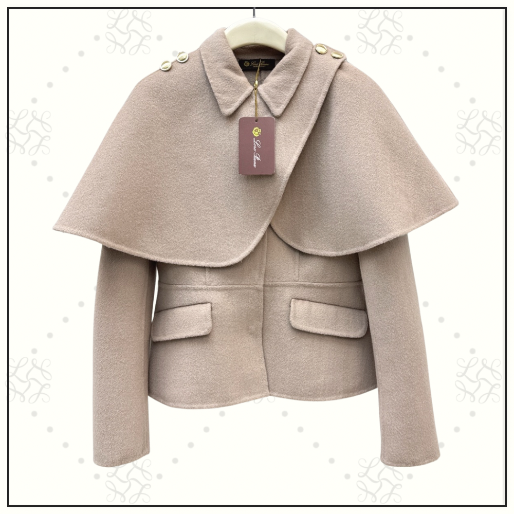 WOOL TRECH COAT WITH REMOVABLE CAPE