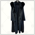 CASHMERE COAT WITH FOX FUR HOODED COLLAR