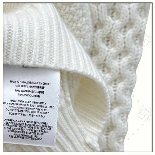 CASHMERE WOOL BLEND SWETER