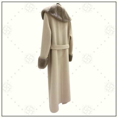 SABLE COLLAR LONG COAT