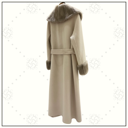 SABLE COLLAR LONG COAT