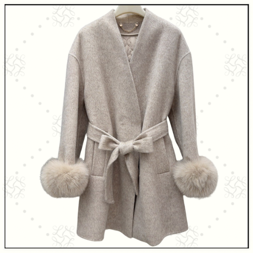 FUR CUFF COAT