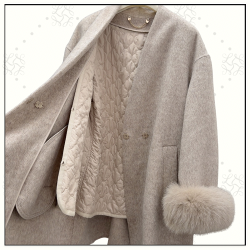 FUR CUFF COAT