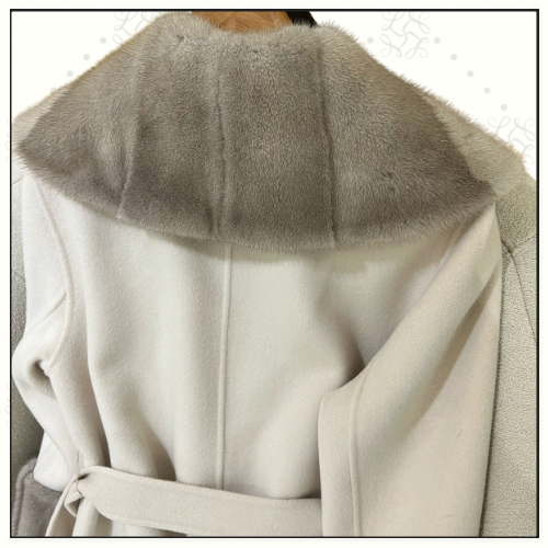 SABLE COLLAR LONG COAT