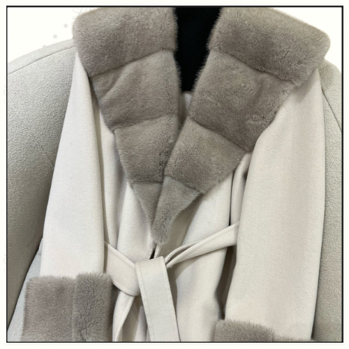 SABLE COLLAR LONG COAT