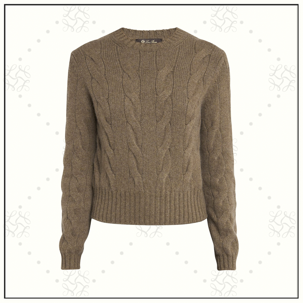 CASHMERE CABLE KNIT SWEATER
