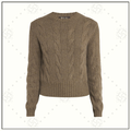 CASHMERE CABLE KNIT SWEATER
