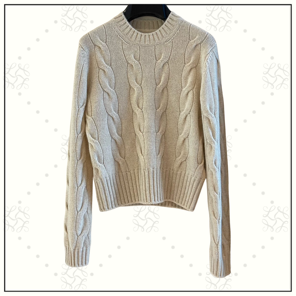 CASHMERE CABLE KNIT SWEATER