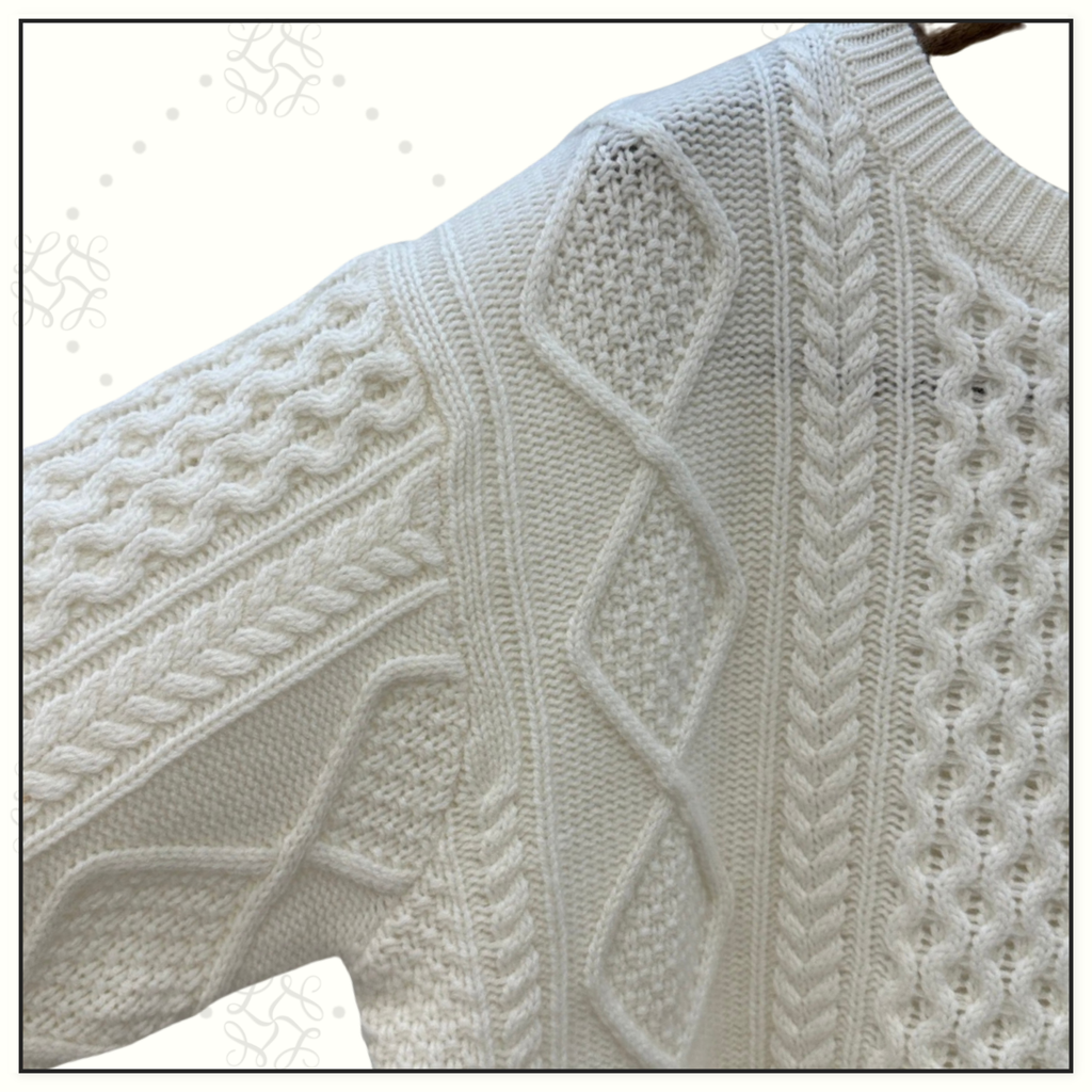 BABY CASHMERE CABLE KNIT SWEATER