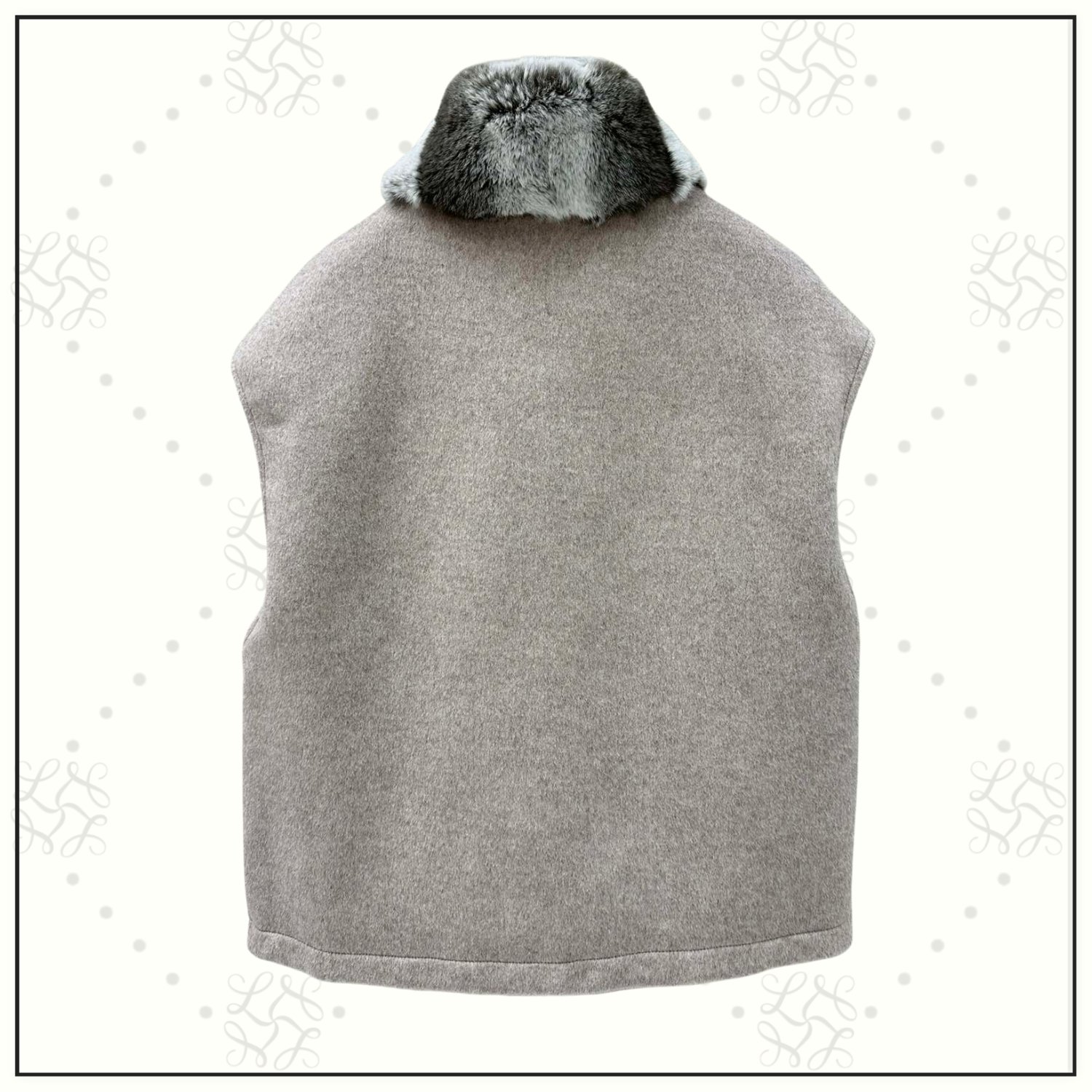 REVERSIBLE CHINCHILLA COLLAR VEST