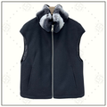 REVERSIBLE CHINCHILLA COLLAR VEST