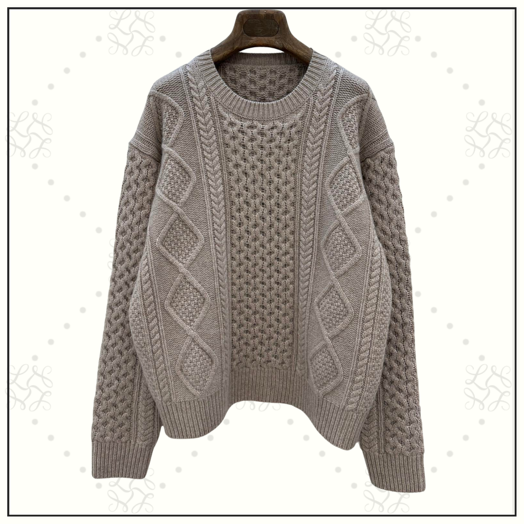 BABY CASHMERE CABLE KNIT SWEATER