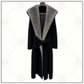 CASHMERE COAT WITH FUR COLLAR