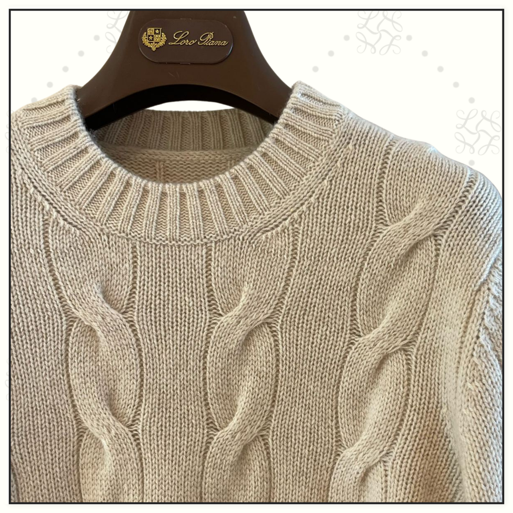CASHMERE CABLE KNIT SWEATER