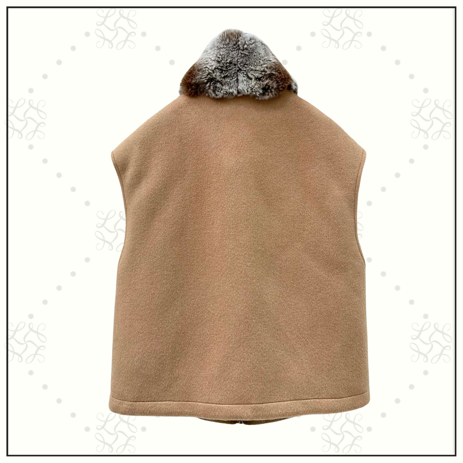 REVERSIBLE CHINCHILLA COLLAR VEST