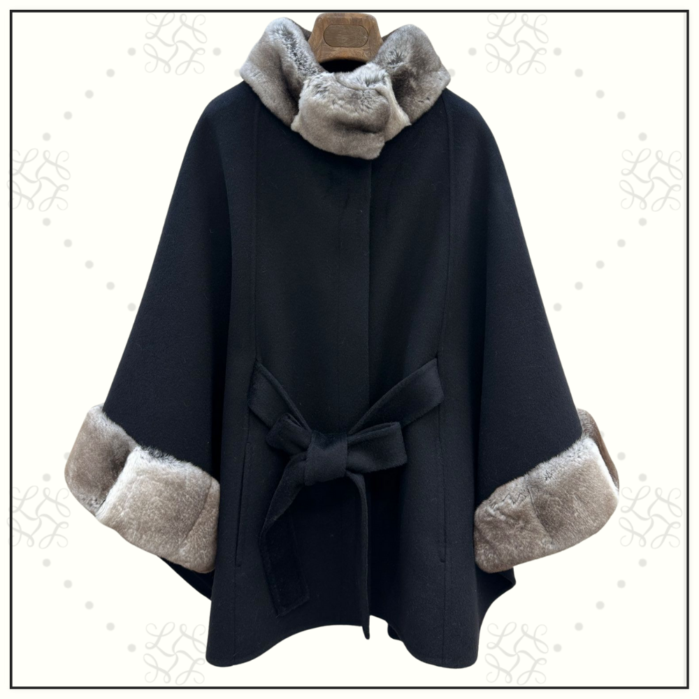 CHINCHILLA COLLAR SALZBURG CAPE