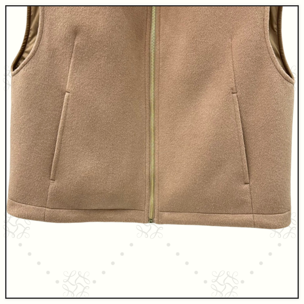 REVERSIBLE CHINCHILLA COLLAR VEST