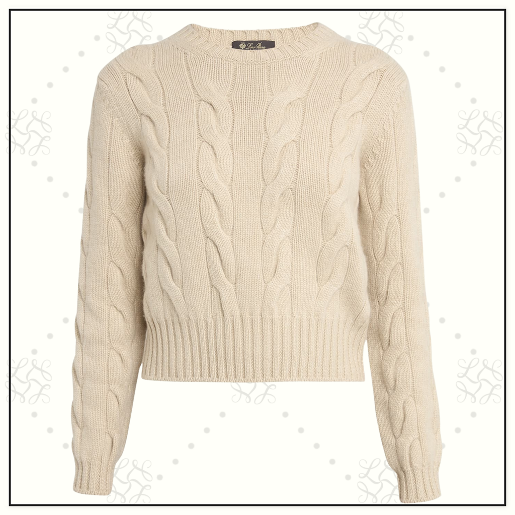 CASHMERE CABLE KNIT SWEATER