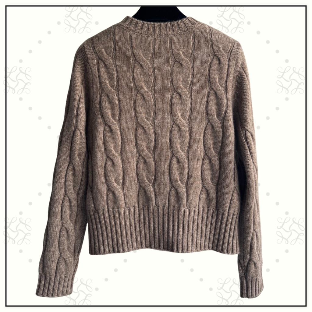 CASHMERE CABLE KNIT SWEATER