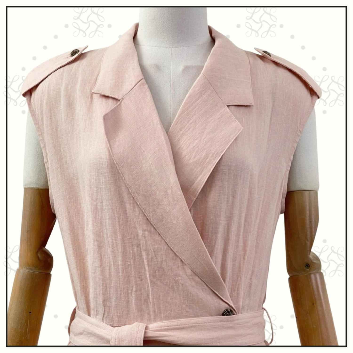 BRYCE PLEATED LINEN MIDI DRESS