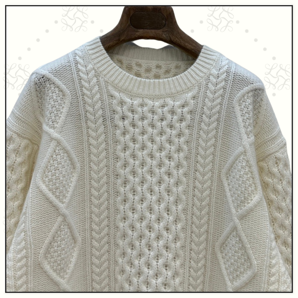 BABY CASHMERE CABLE KNIT SWEATER