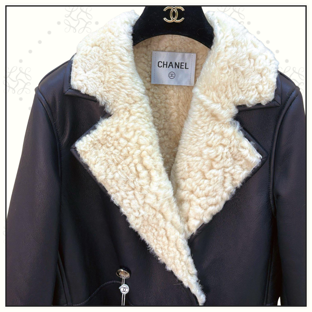 LAMBSKIN & SHEARLING COAT