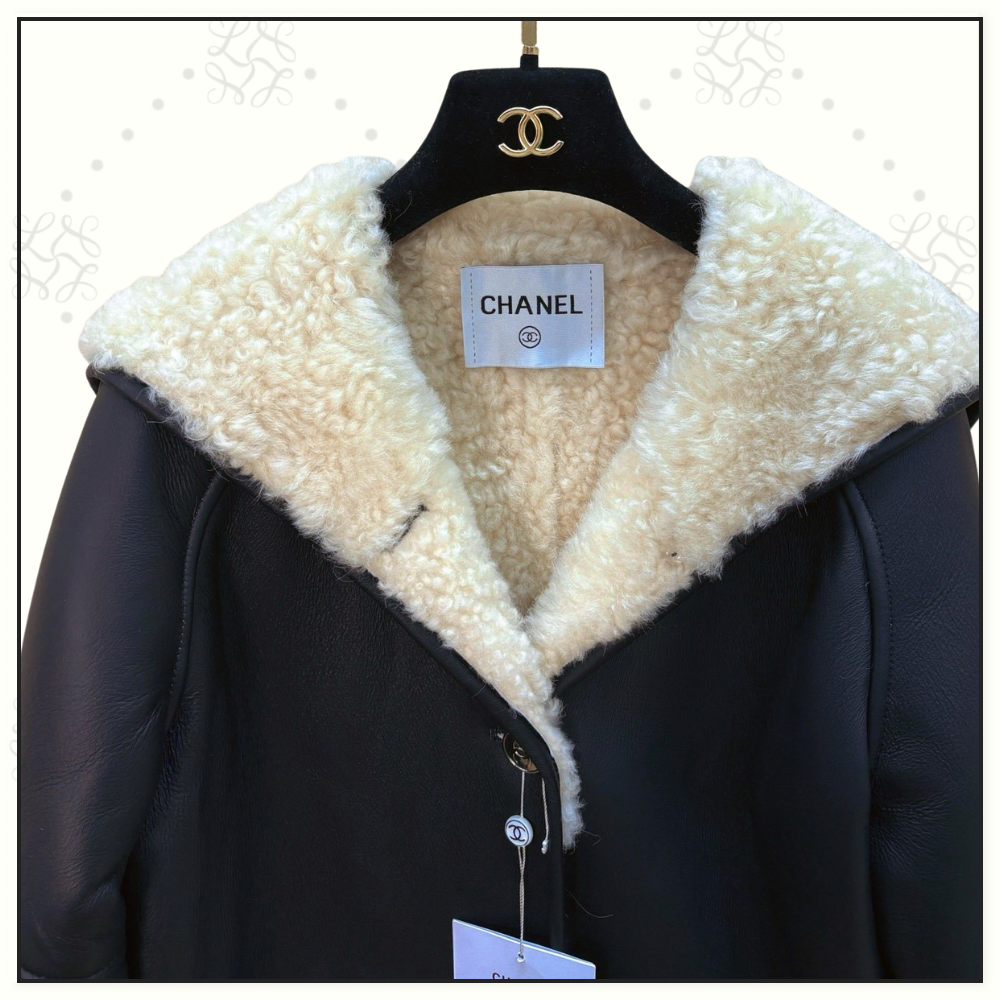 LAMBSKIN & SHEARLING COAT