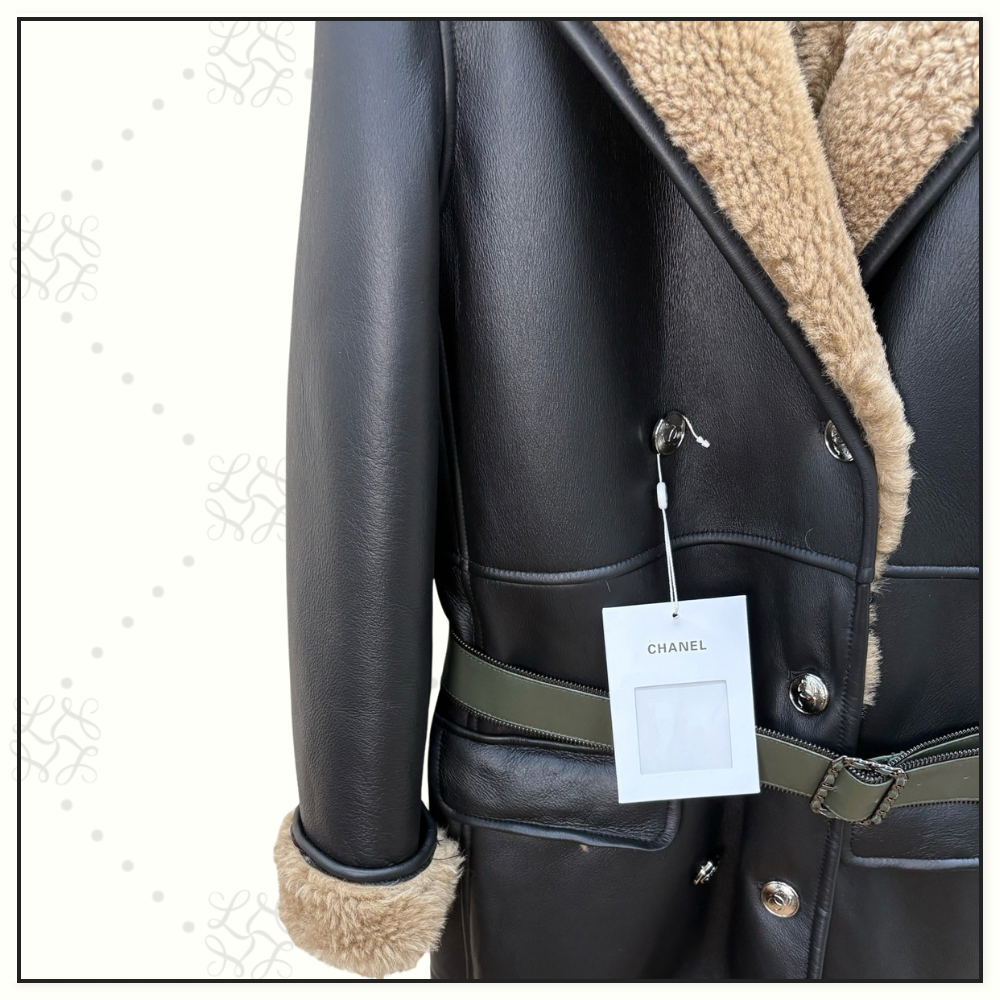 LAMBSKIN & SHEARLING COAT