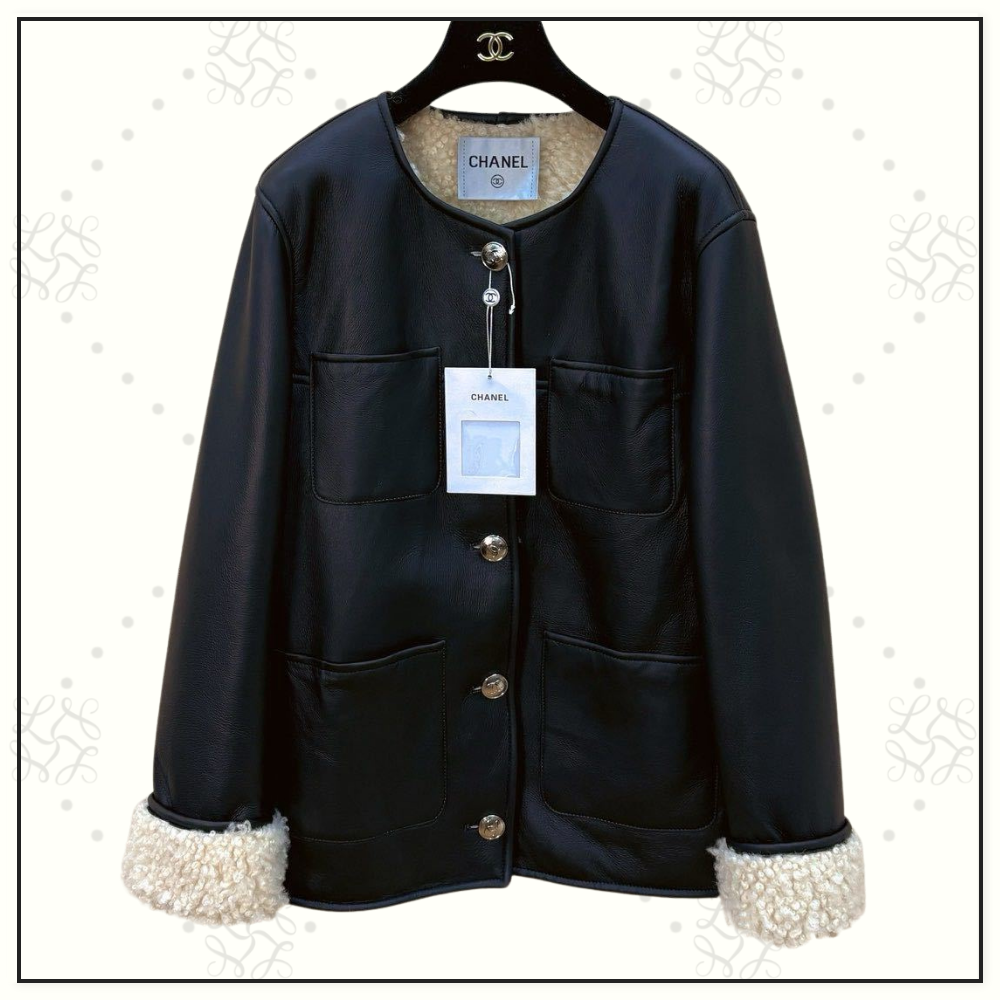LAMBSKIN & SHEARLING JACKET