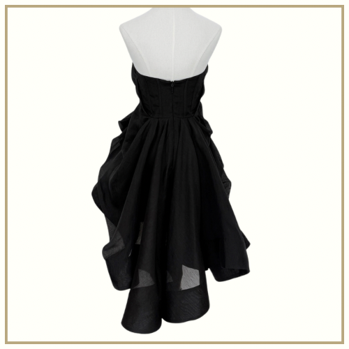 ILLUMINATE DRAPED LINEN & SILK MINI DRESS