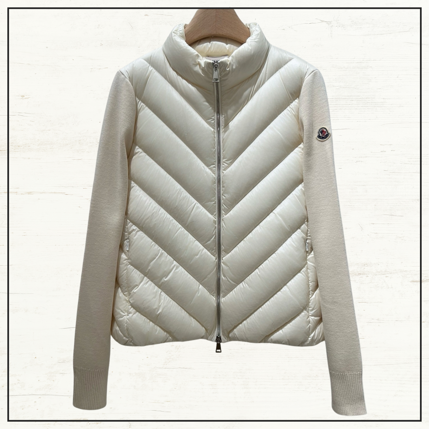 TRICOT CHEVRON QUILTED WOOL JACKET