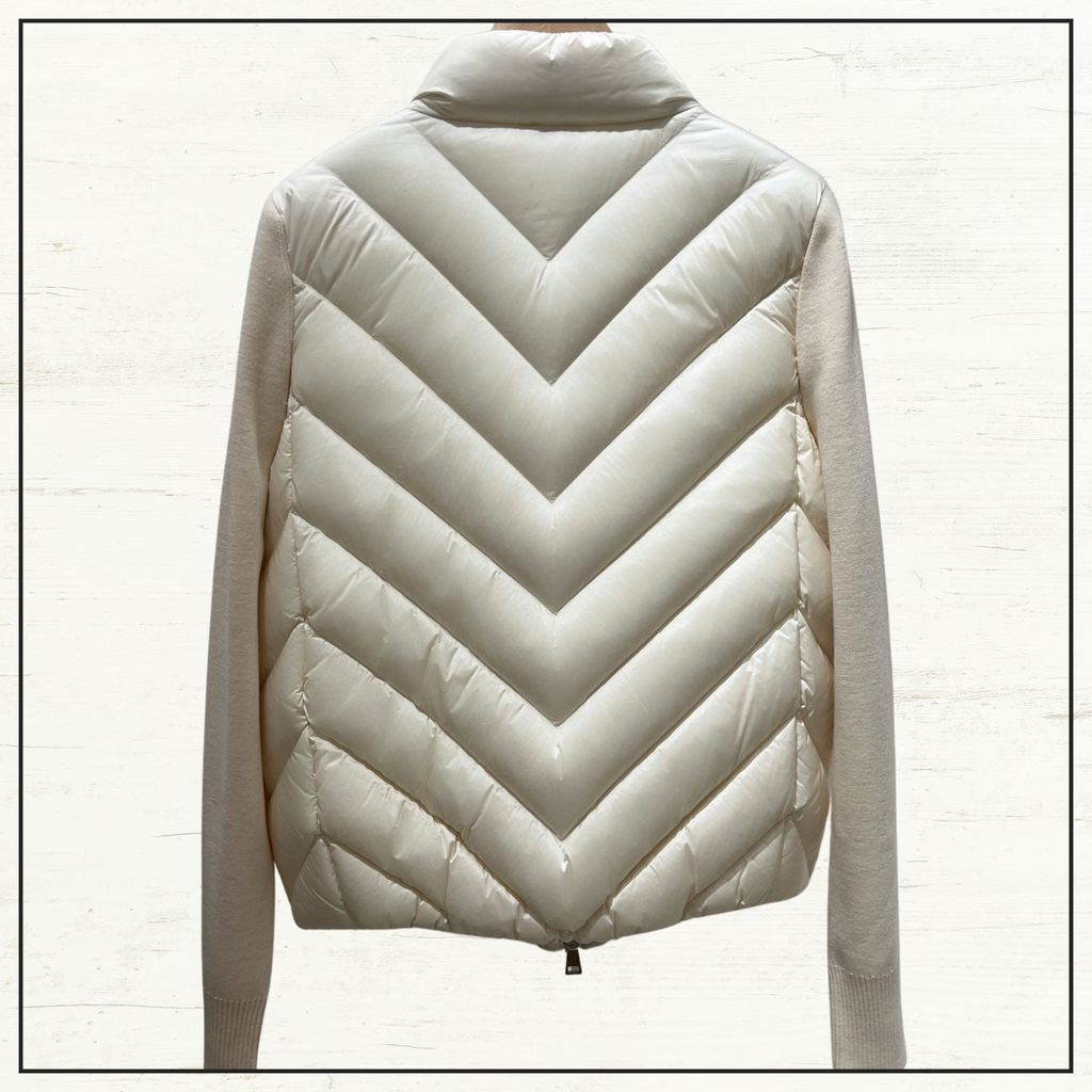 TRICOT CHEVRON QUILTED WOOL JACKET