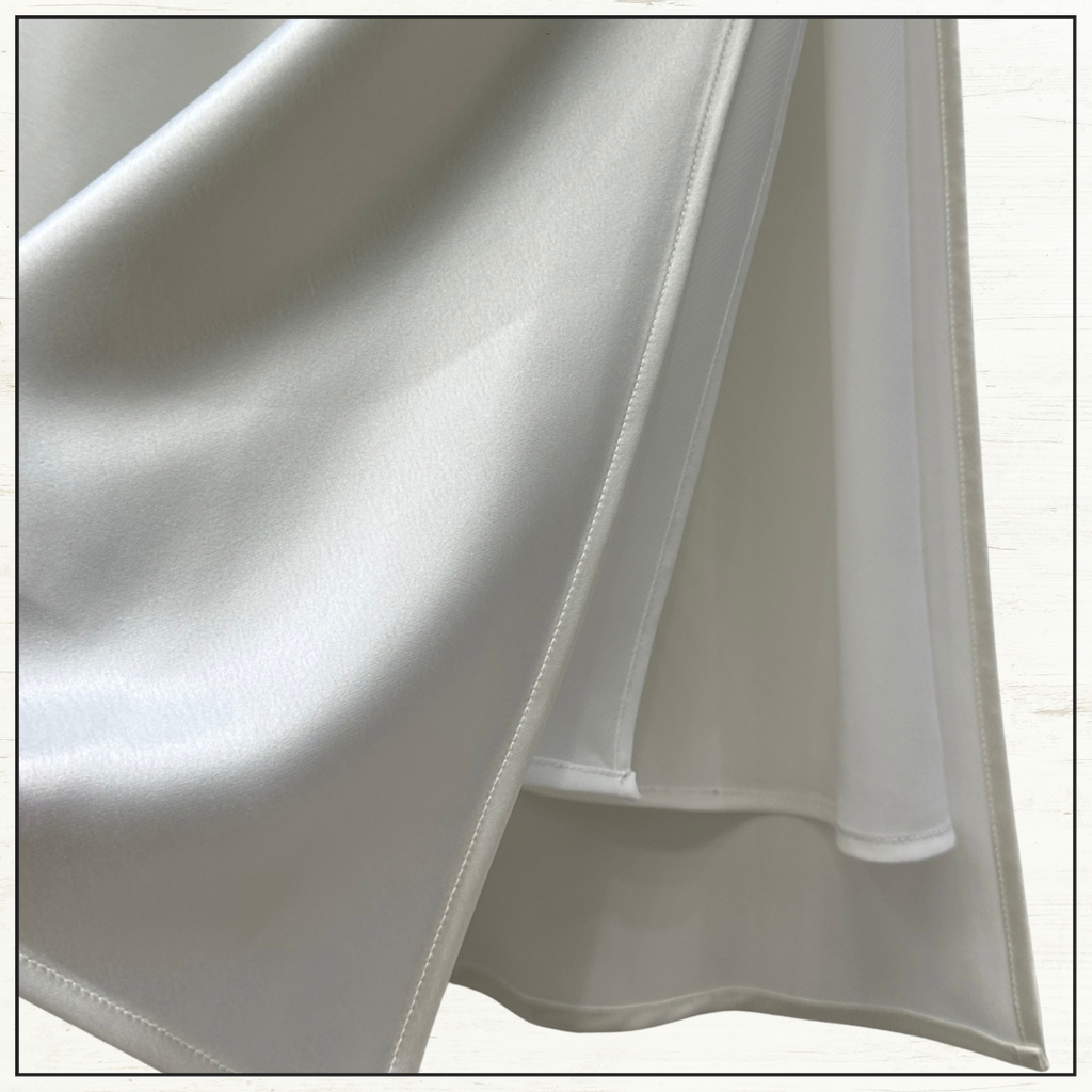 SATIN MIDI SKIRT
