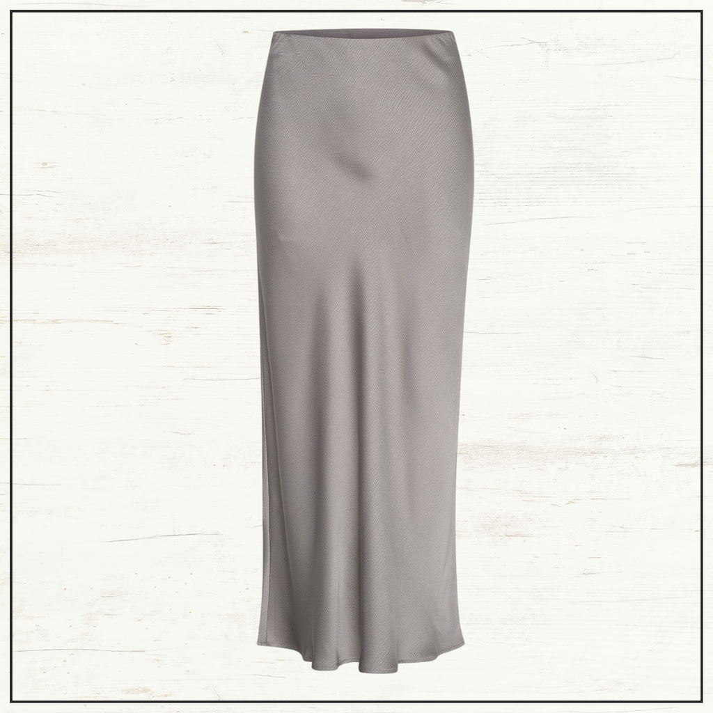 SATIN MIDI SKIRT