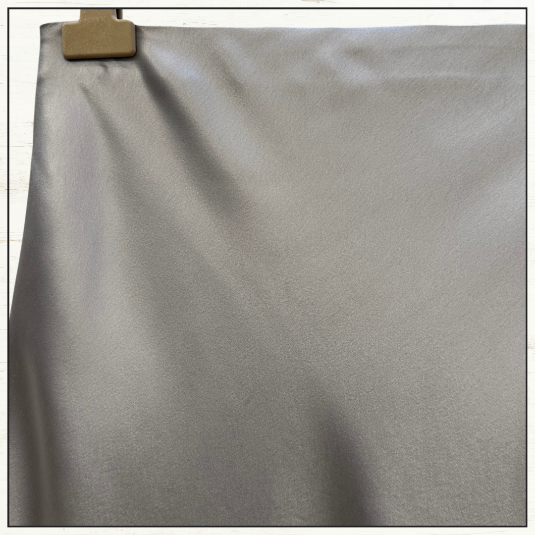 SATIN MIDI SKIRT