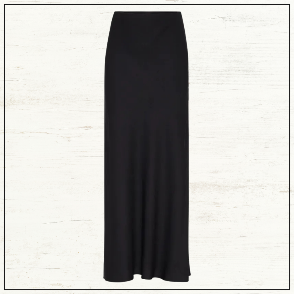 SATIN MIDI SKIRT