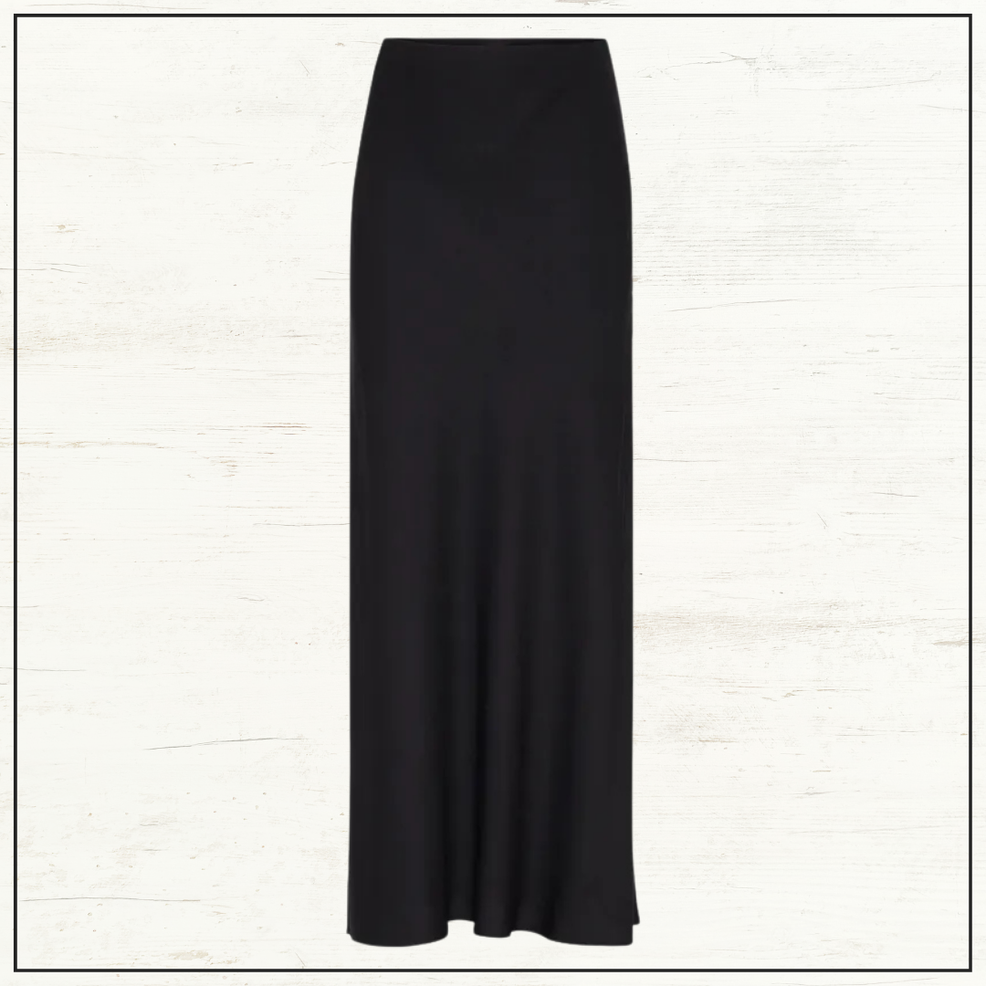 SATIN MIDI SKIRT