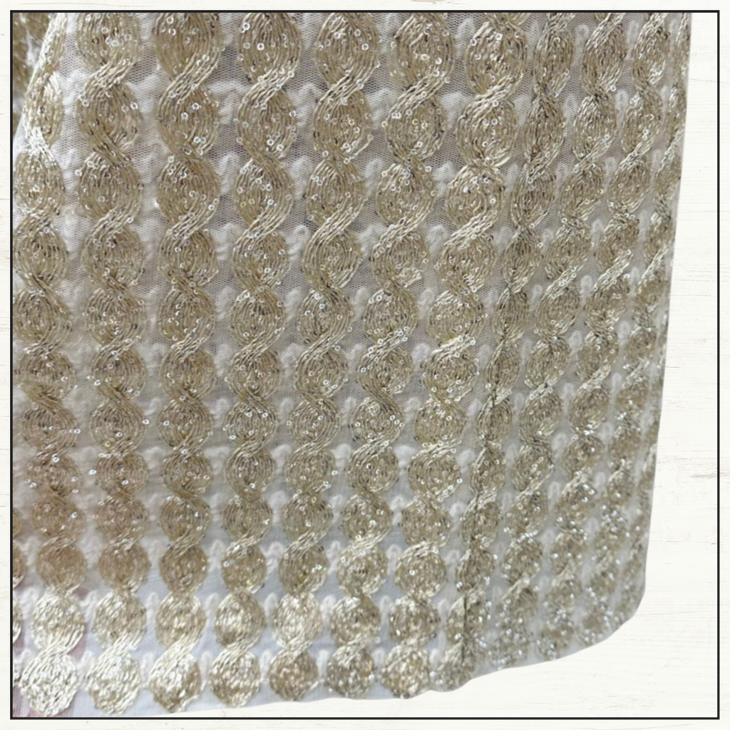 SILK OPEN KNIT CARDIGAN & PENCIL SKIRT