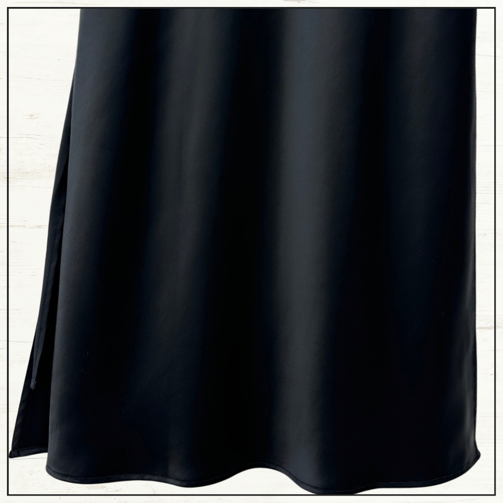 SATIN MIDI SKIRT
