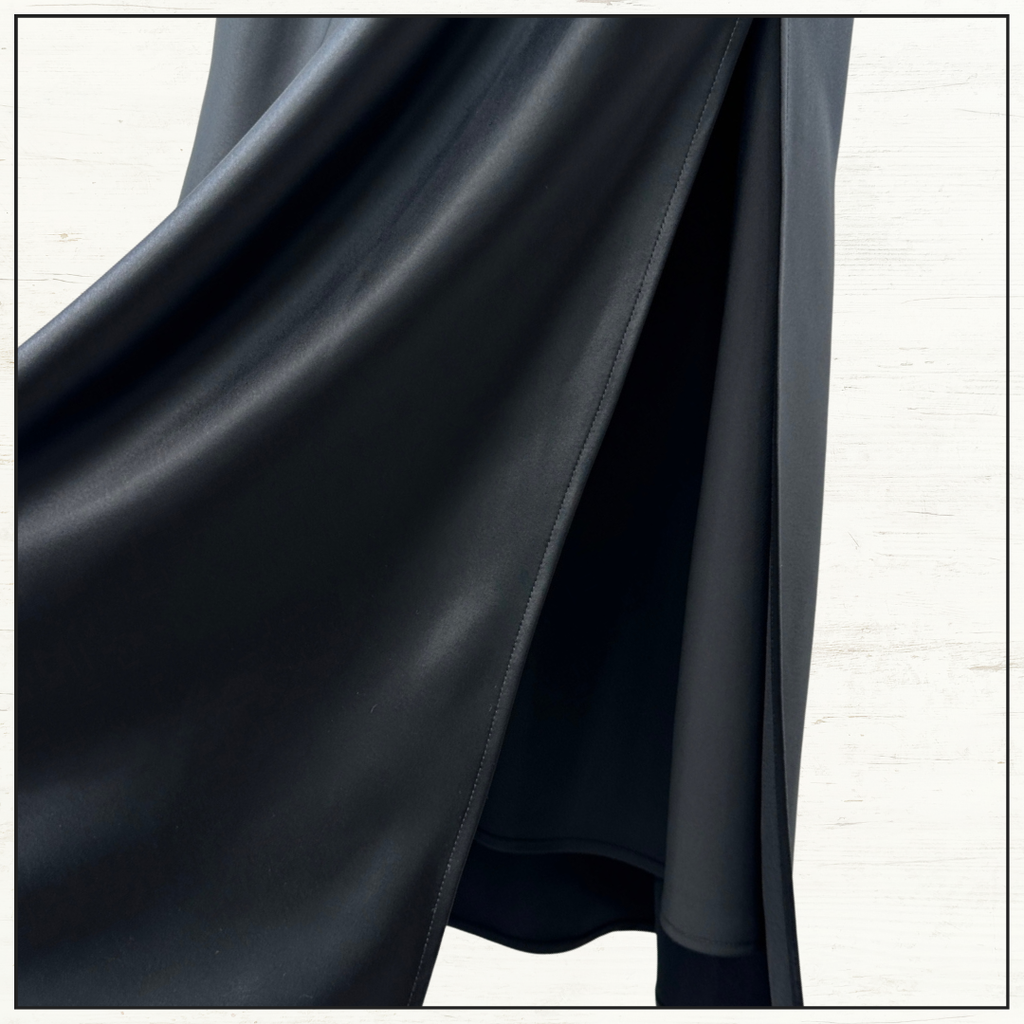 SATIN MIDI SKIRT