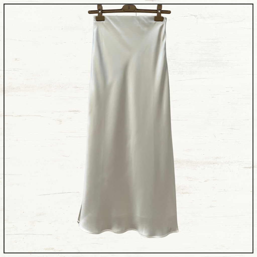 SATIN MIDI SKIRT