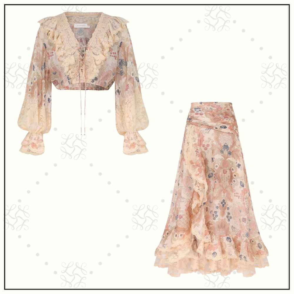 REBELLION LACE-UP BLOUSE & SKIRT