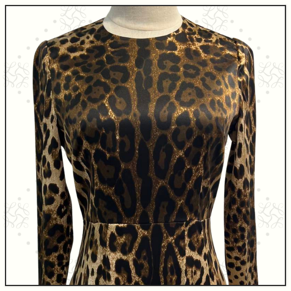 LEOPARD PRINT MIDI DRESS