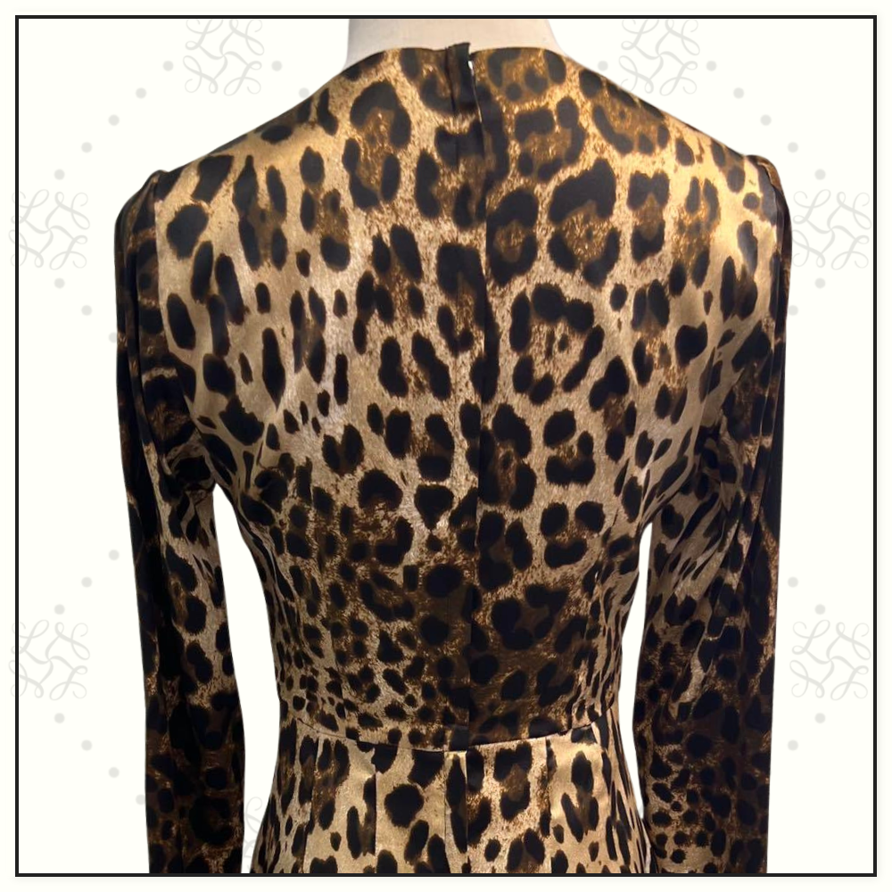 LEOPARD PRINT MIDI DRESS