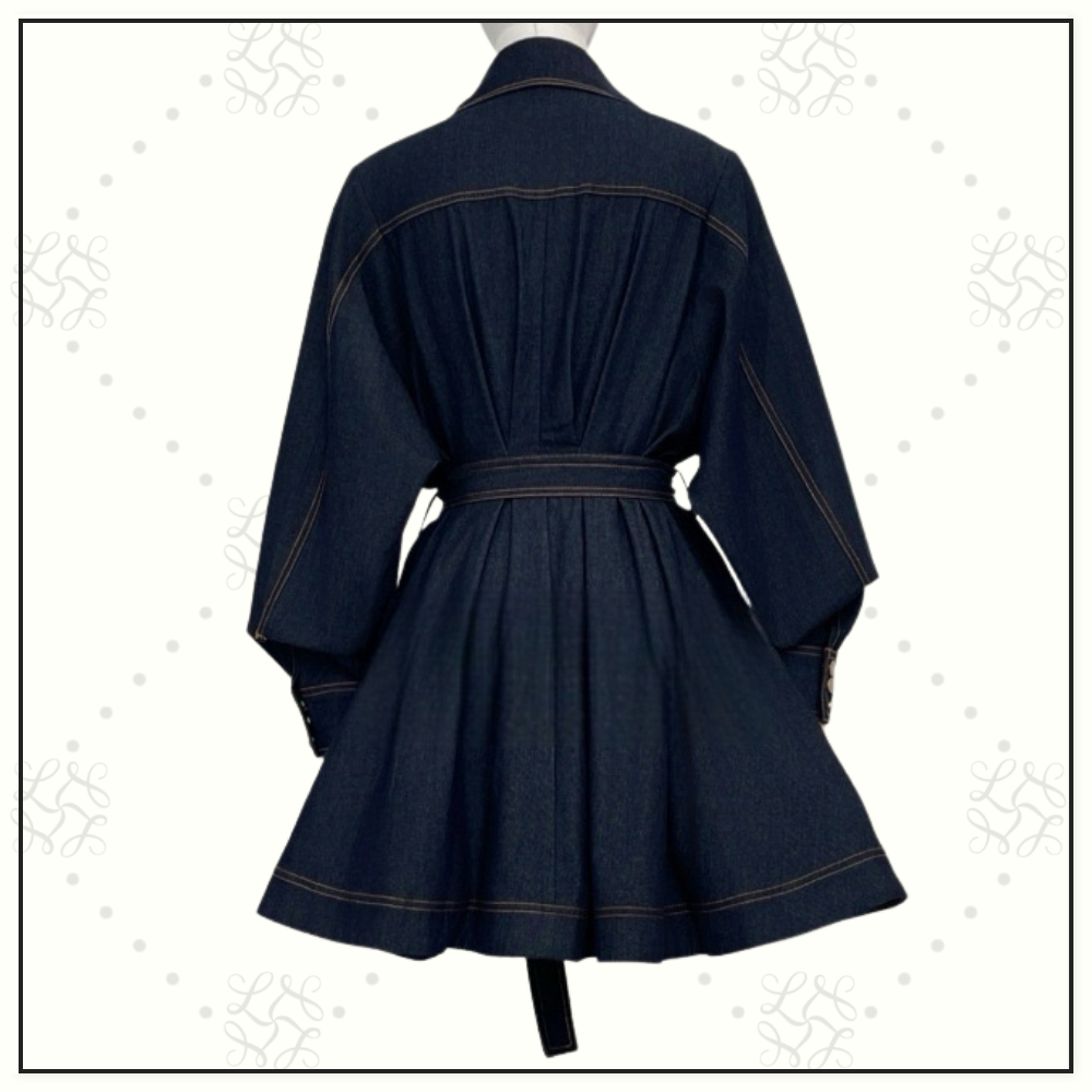 DENIM MINI SHIRT DRESS